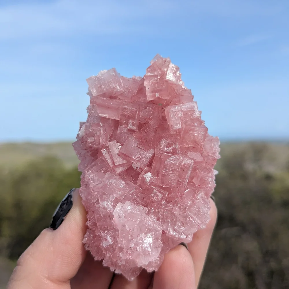 Pink Crystal Cluster - Picture 1 of 2